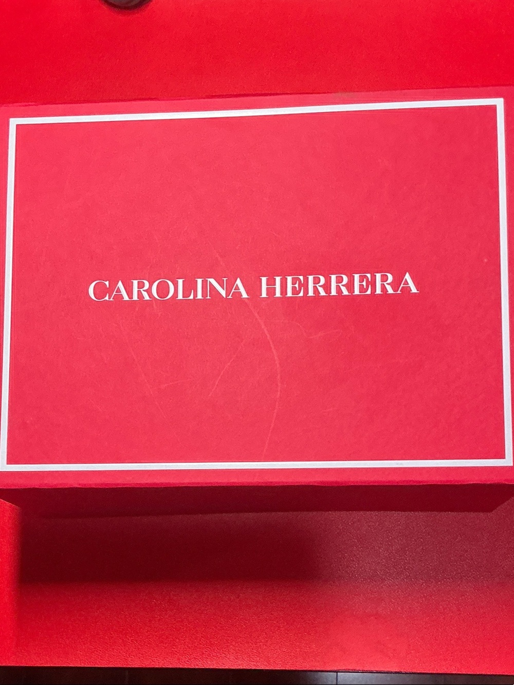 Carolina Herrera Red Gift Box with White Logo